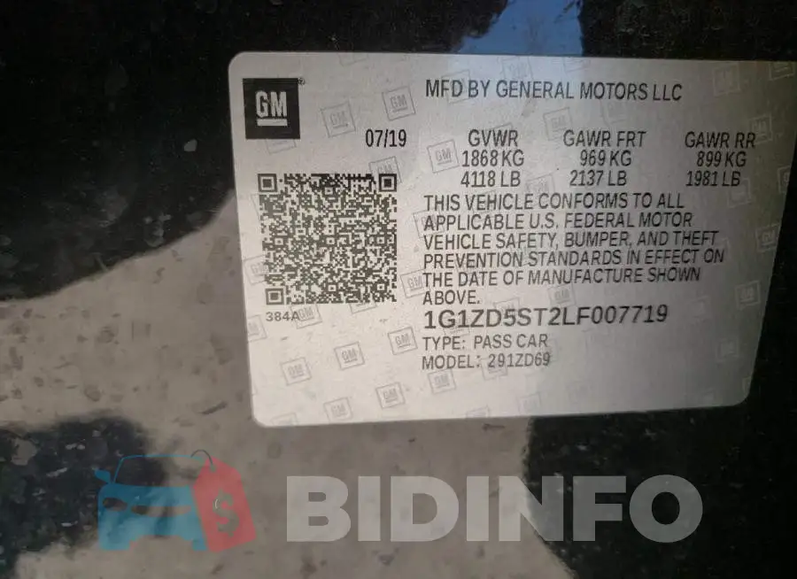 1G1ZD5ST2LF007719 Photo# 10