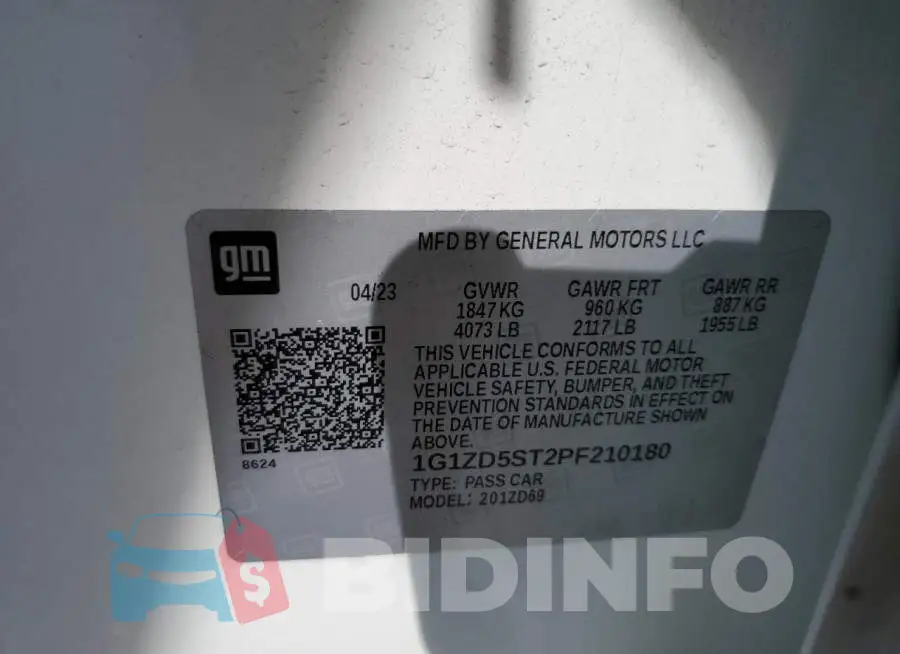 1G1ZD5ST2PF210180 Photo# 12