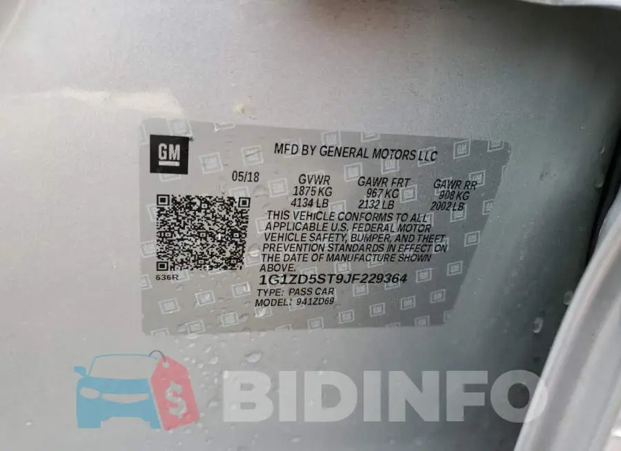 1G1ZD5ST9JF229364 Photo# 13