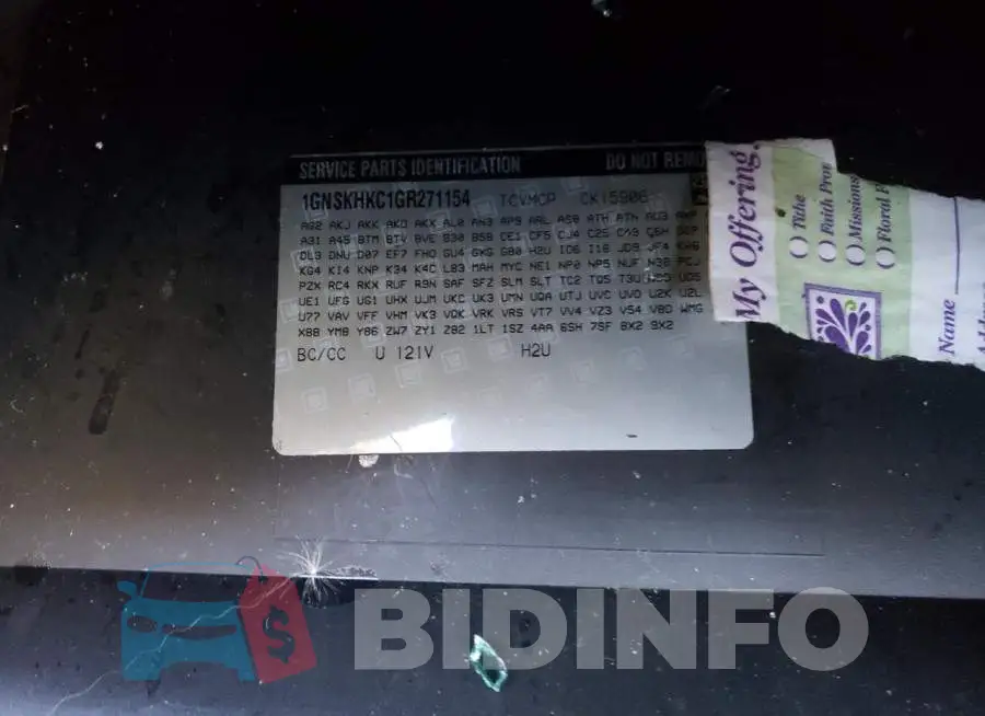 1GNSKHKC1GR271154 Photo# 12
