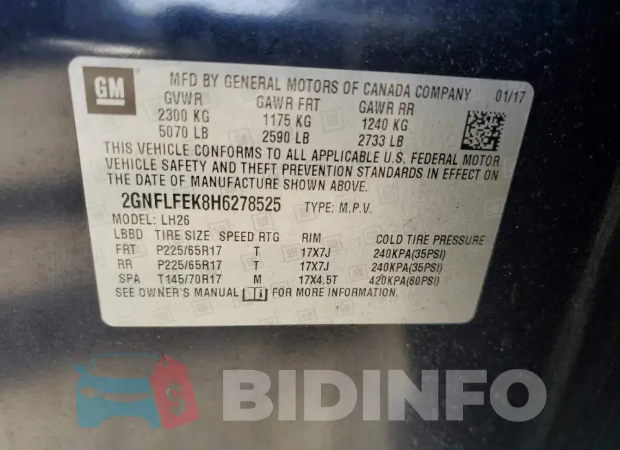 2GNFLFEK8H6278525 Photo# 12