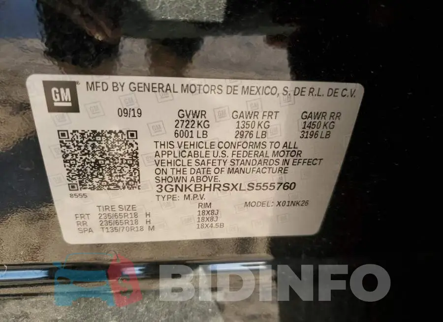 3GNKBHRSXLS555760 Photo# 12