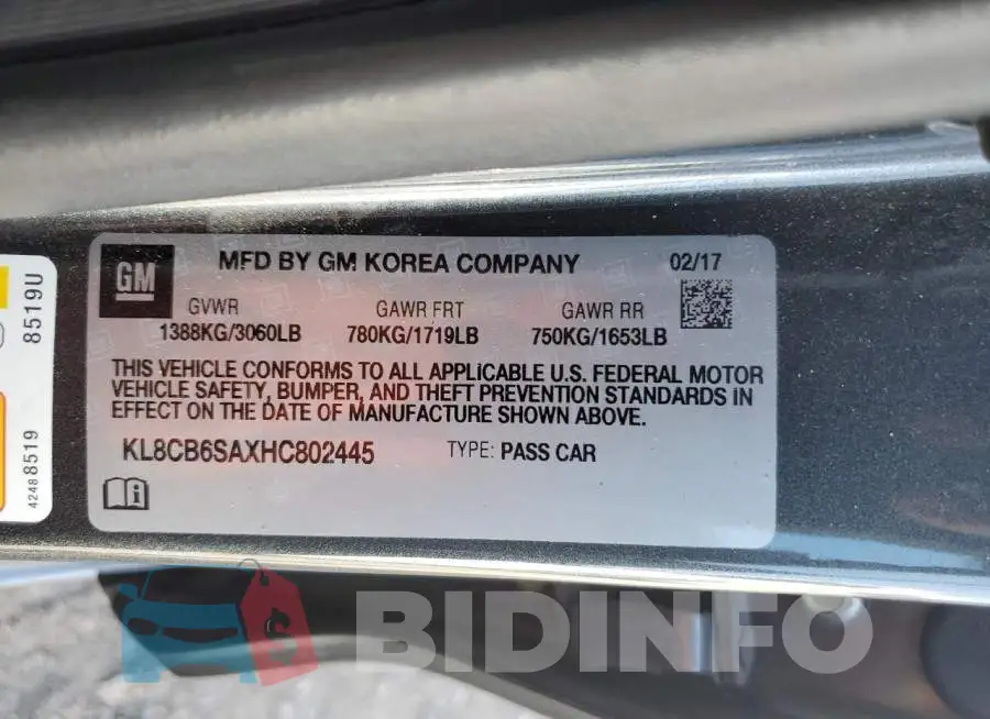 KL8CB6SAXHC802445 Photo# 12