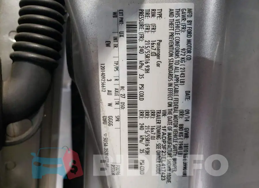 1FADP3F23EL417423 Photo# 12