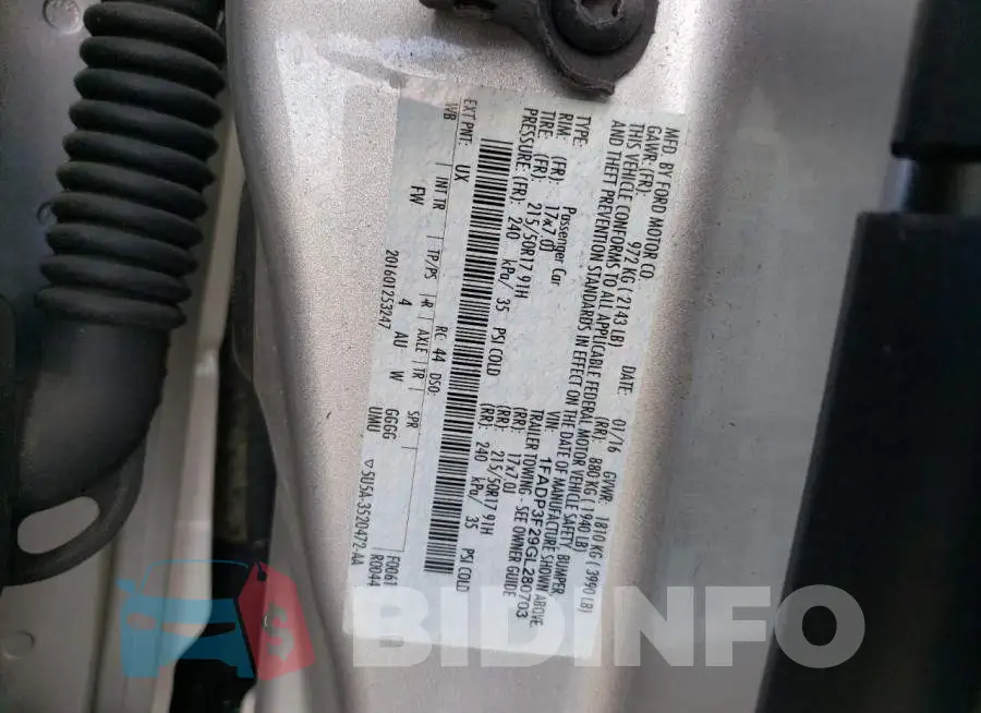 1FADP3F29GL280703 Photo# 12