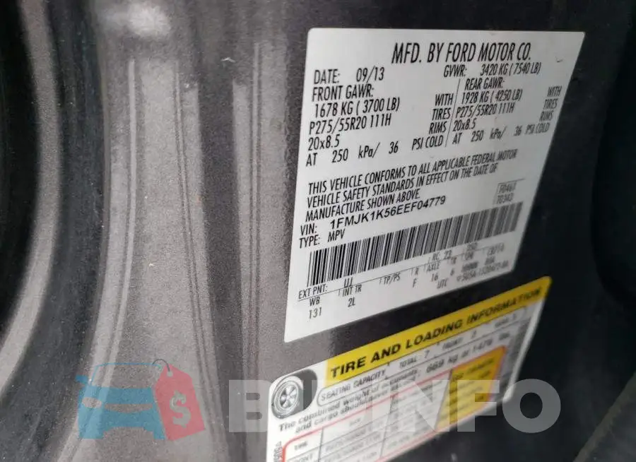 1FMJK1K56EEF04779 Photo# 13