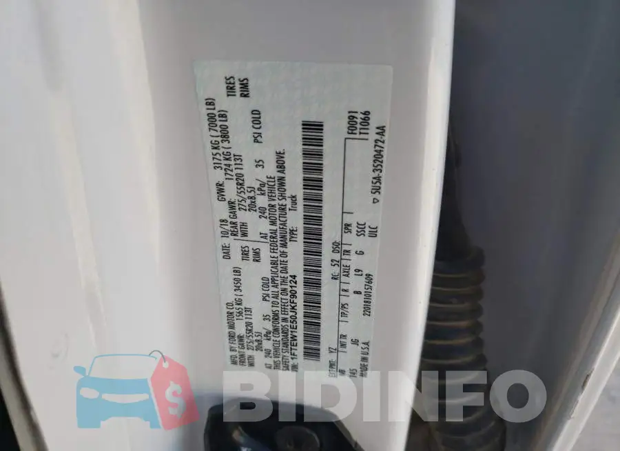 1FTEW1E50JKF90124 Photo# 13