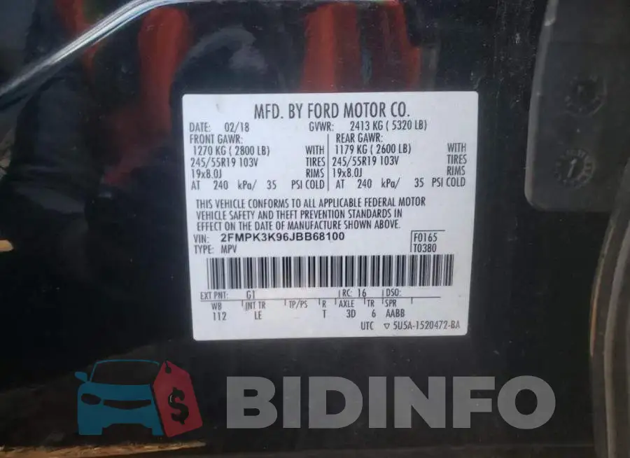 2FMPK3K96JBB68100 Photo# 13
