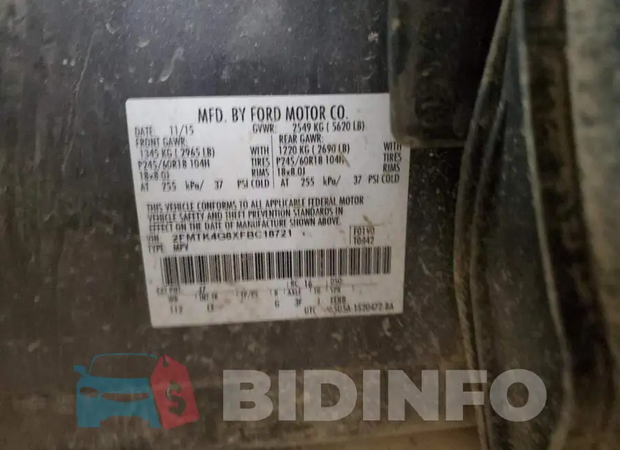 2FMTK4G8XFBC18721 Photo# 13