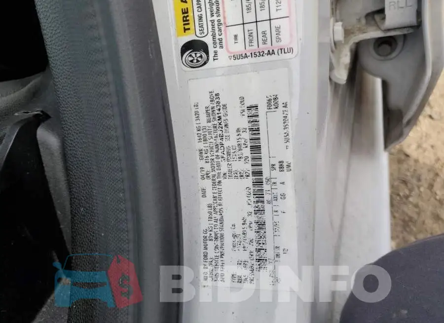 3FADP4BJ2KM143838 Photo# 12