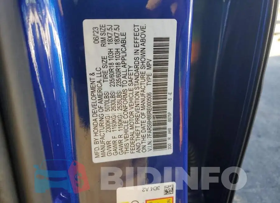 7FARS6H86RE000506 Photo# 13