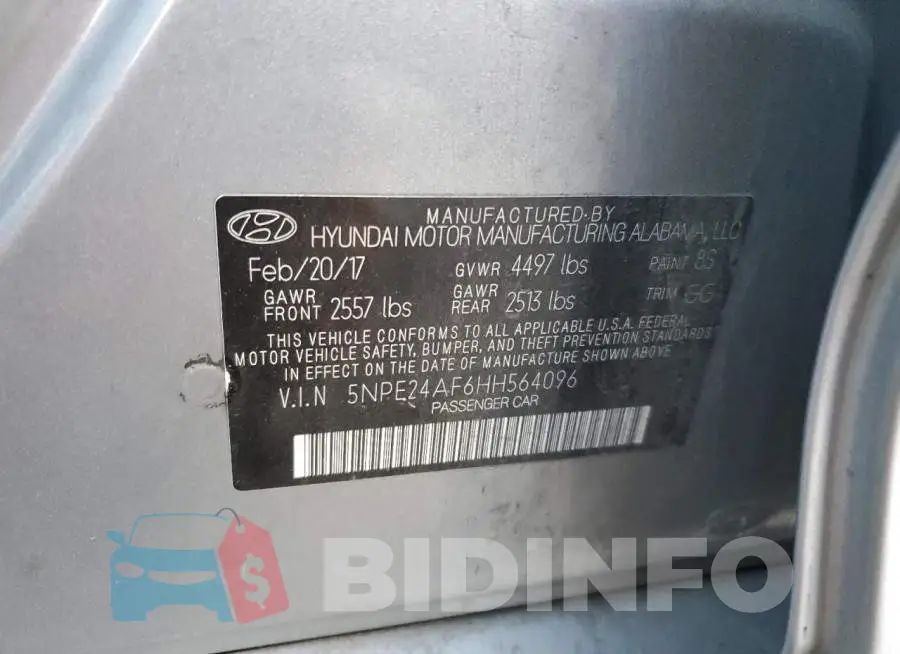 5NPE24AF6HH564096 Photo# 12