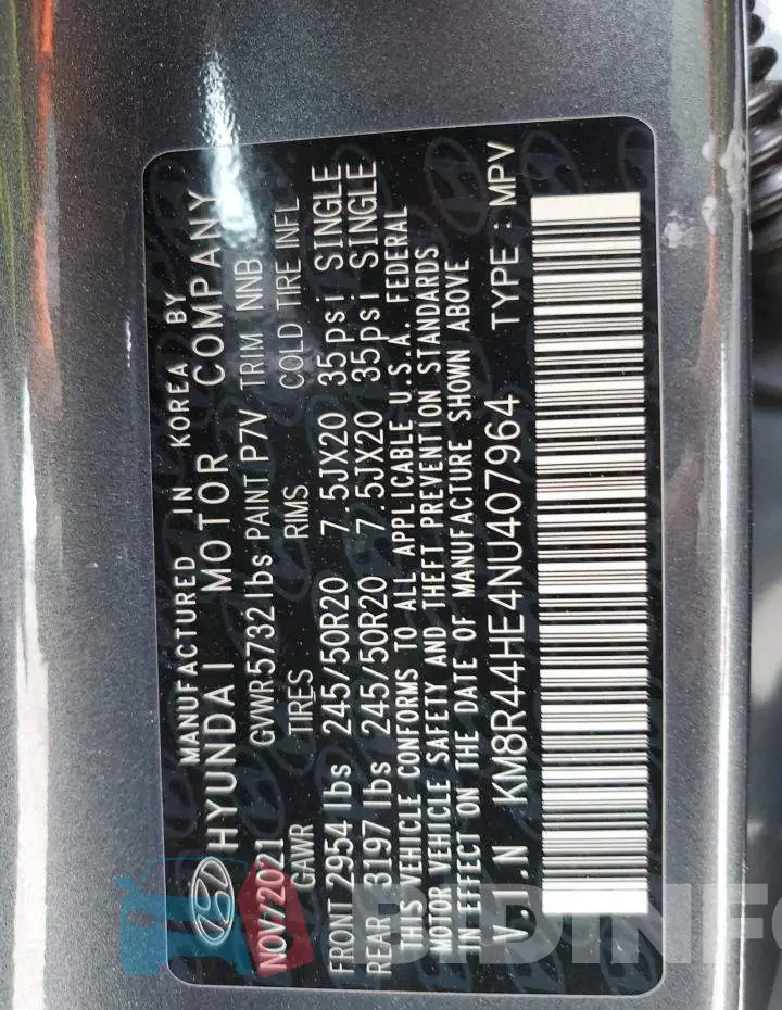 KM8R44HE4NU407964 Photo# 14