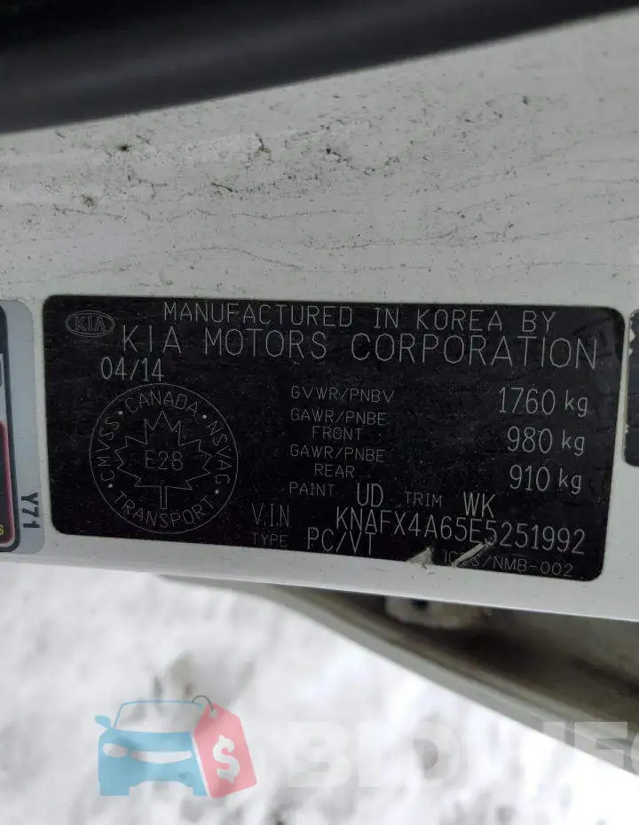 KNAFX4A65E5251992 Photo# 12