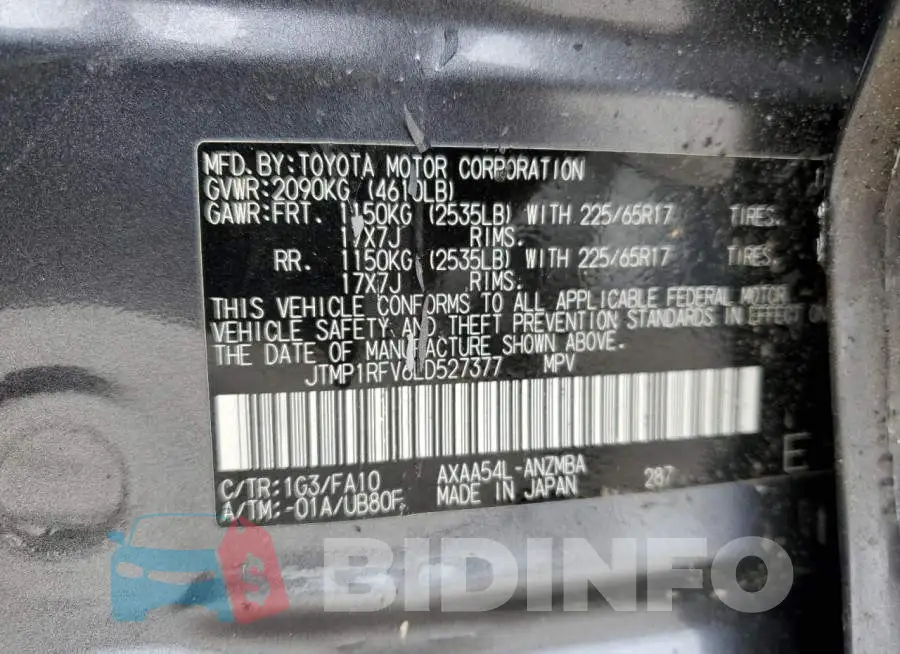 JTMP1RFV6LD527377 Photo# 13