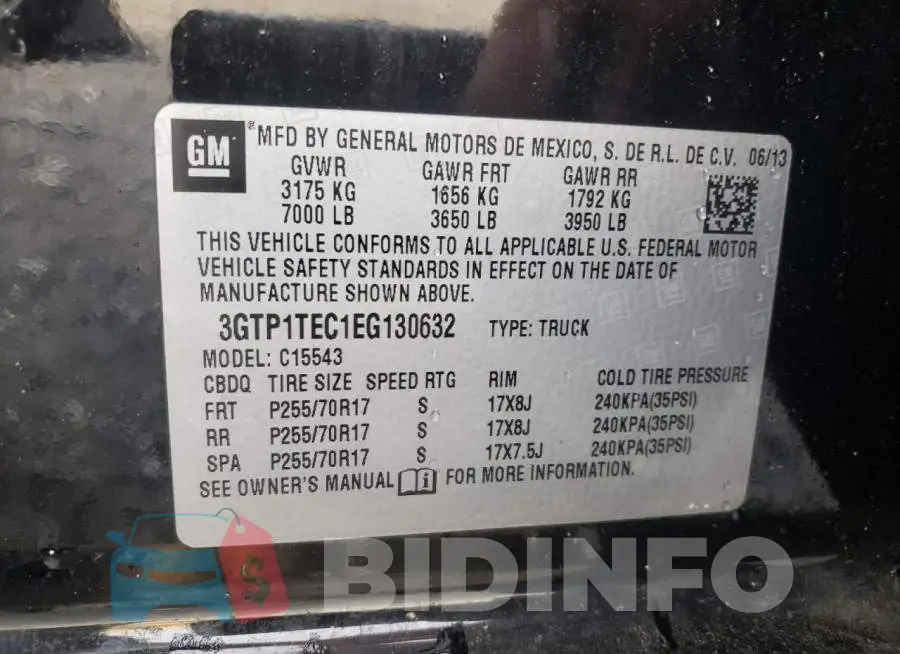 3GTP1TEC1EG130632 Photo# 12