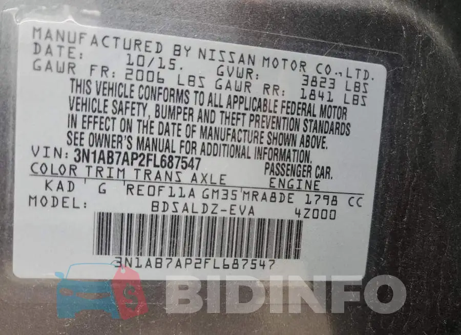 3N1AB7AP2FL687547 Photo# 13