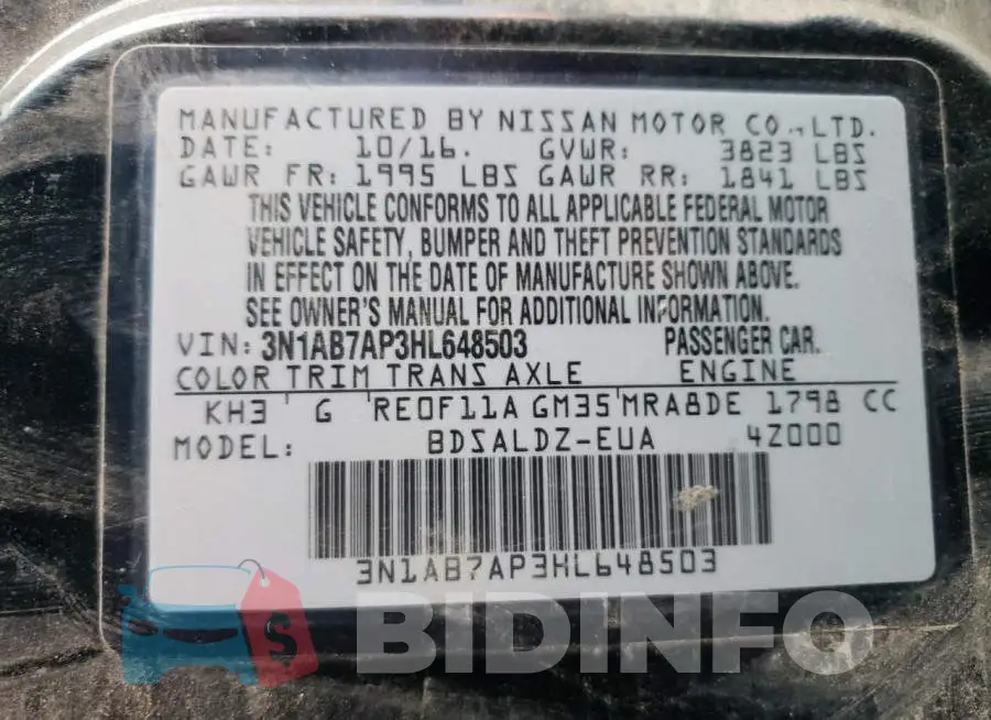 3N1AB7AP3HL648503 Photo# 13