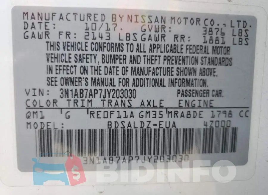 3N1AB7AP7JY203030 Photo# 12