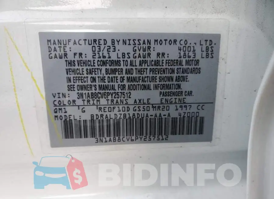 3N1AB8CV6PY257512 Photo# 12