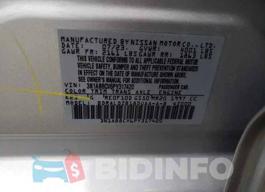 3N1AB8CV6PY317420 Photo# 12