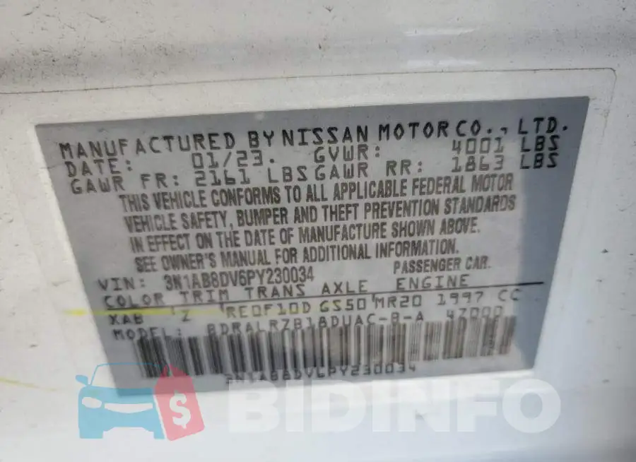 3N1AB8DV6PY230034 Photo# 12