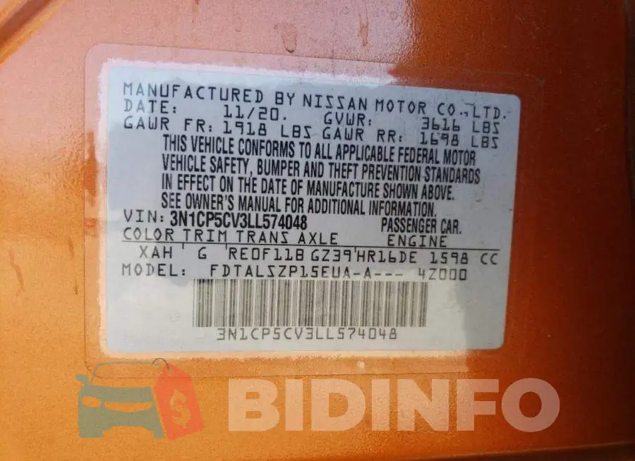 3N1CP5CV3LL574048 Photo# 12