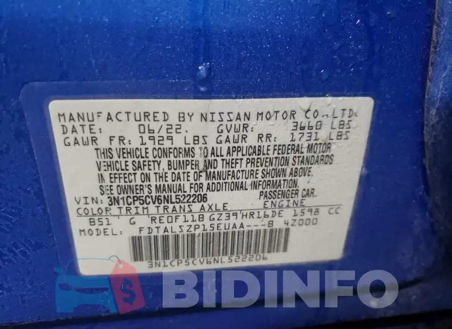 3N1CP5CV6NL522206 Photo# 12