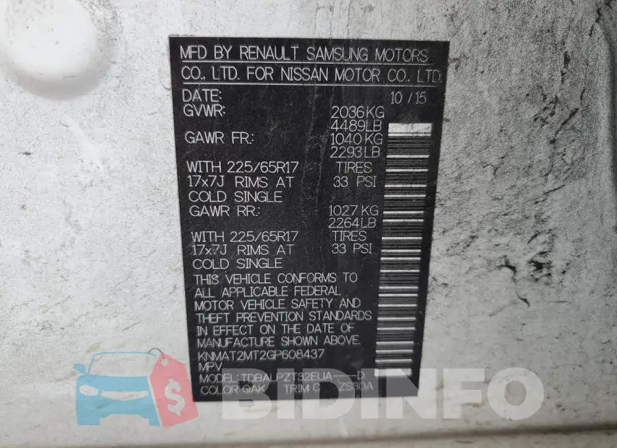 KNMAT2MT2GP608437 Photo# 13