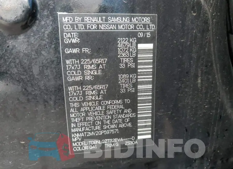 KNMAT2MV2GP597571 Photo# 13