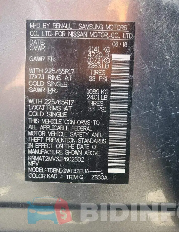 KNMAT2MV3JP602302 Photo# 13