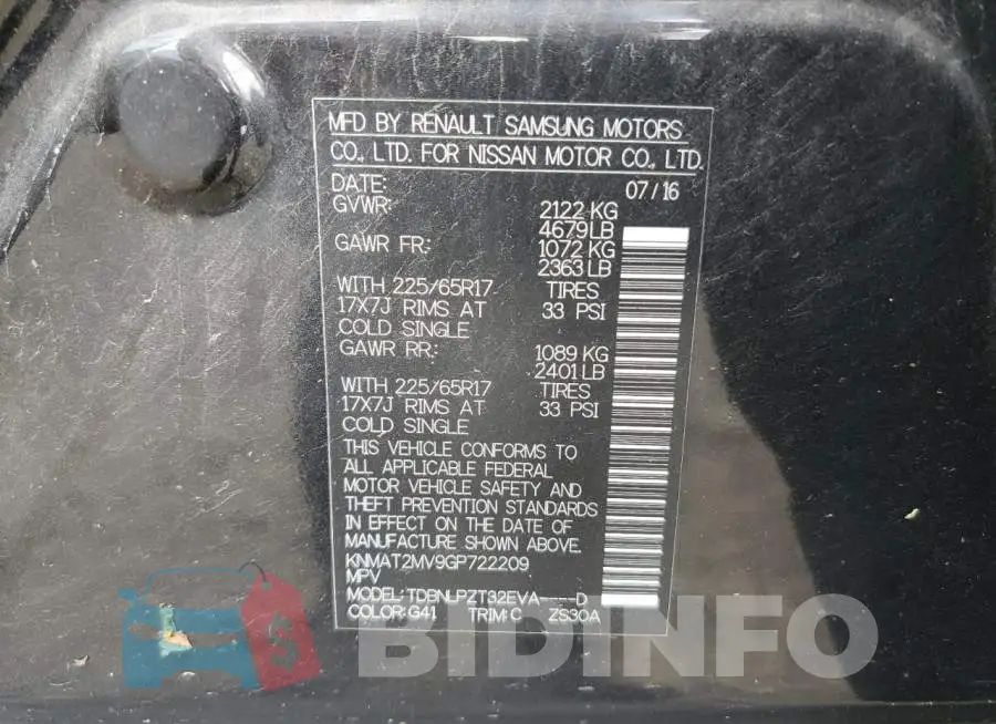 KNMAT2MV9GP722209 Photo# 12