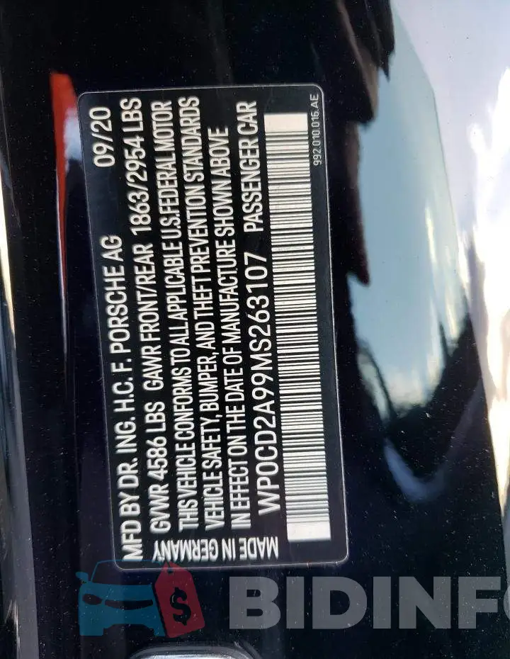 WP0CD2A99MS263107 Photo# 12