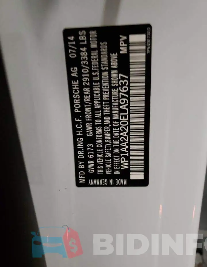 WP1AA2A20ELA97637 Photo# 13