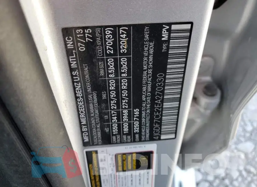 4JGDF7CE2EA270330 Photo# 12
