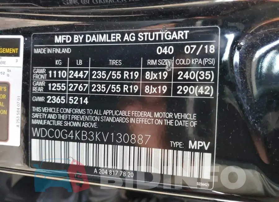 WDC0G4KB3KV130887 Photo# 13