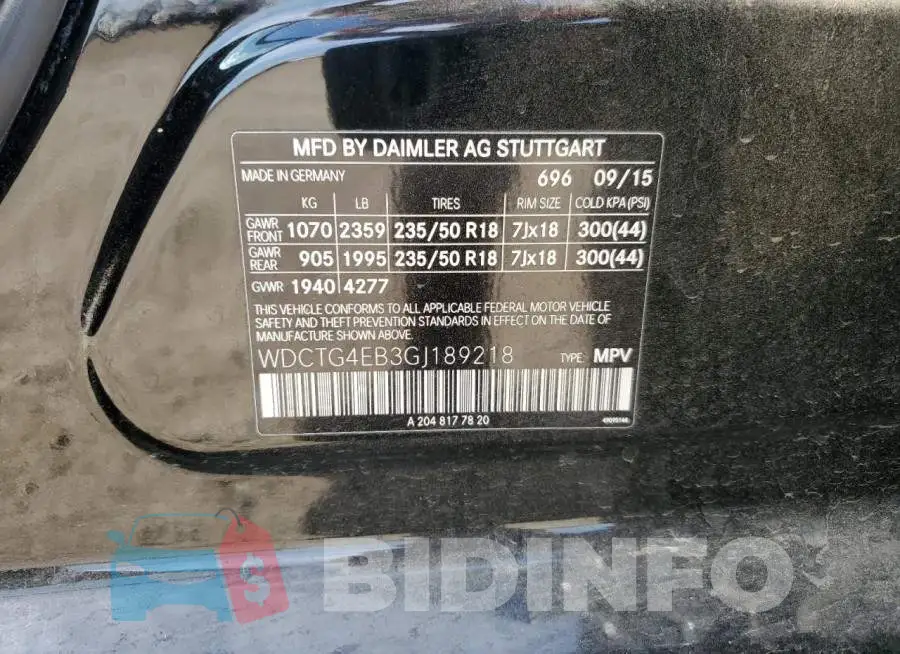 WDCTG4EB3GJ189218 Photo# 13