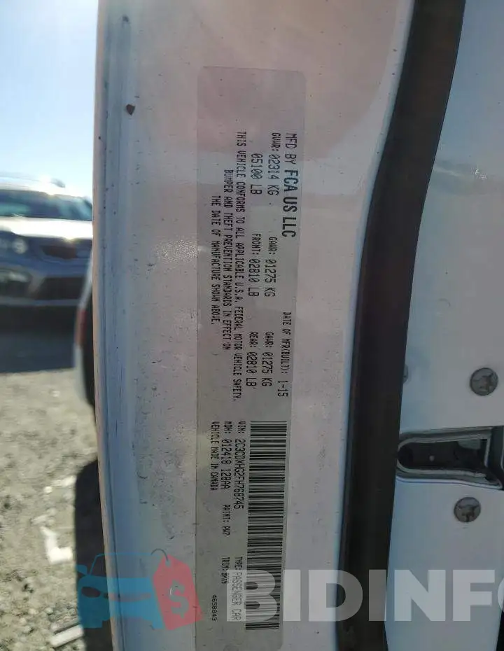 2C3CDXHG2FH768745 Photo# 12