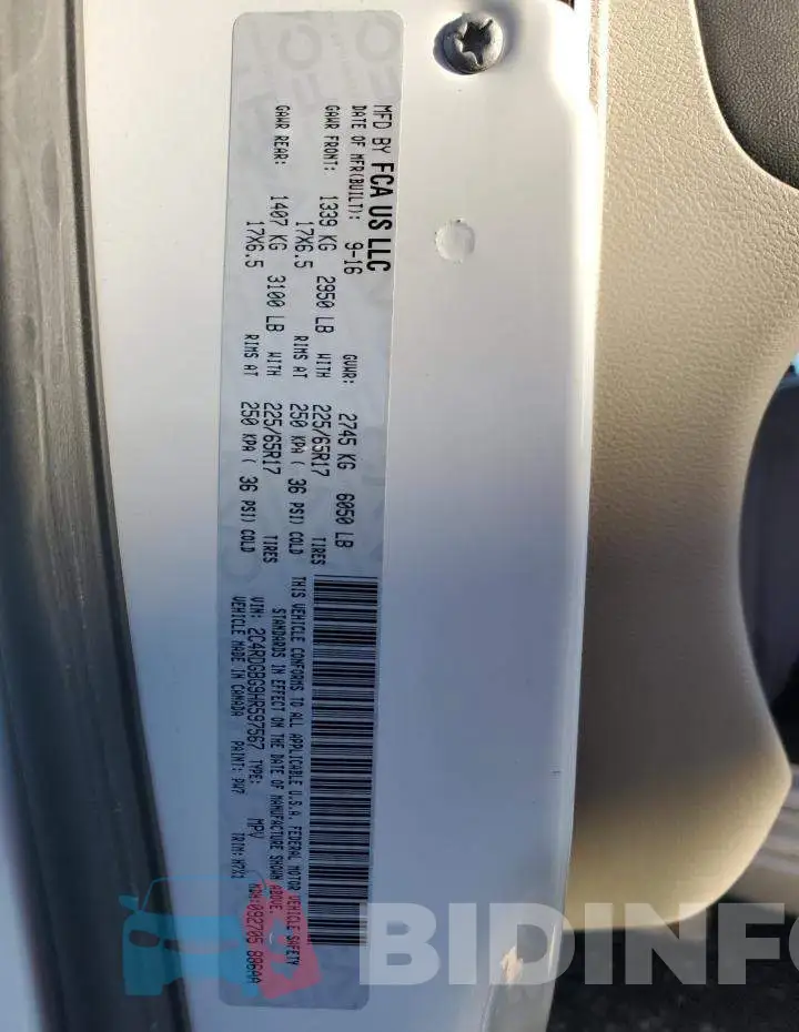 2C4RDGBG9HR597567 Photo# 13