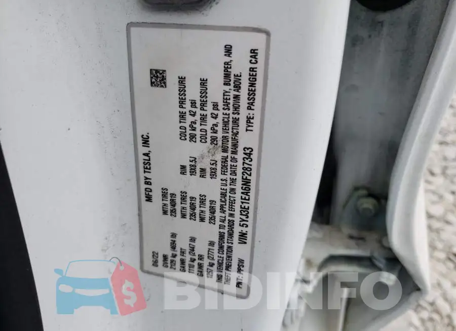 5YJ3E1EA6NF287343 Photo# 12