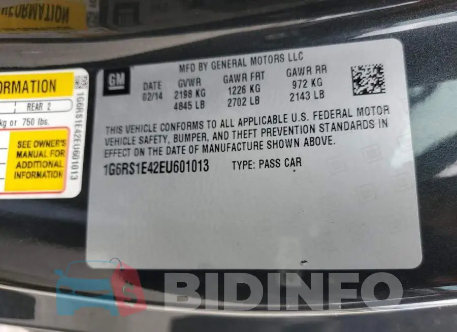 1G6RS1E42EU601013 Photo# 13