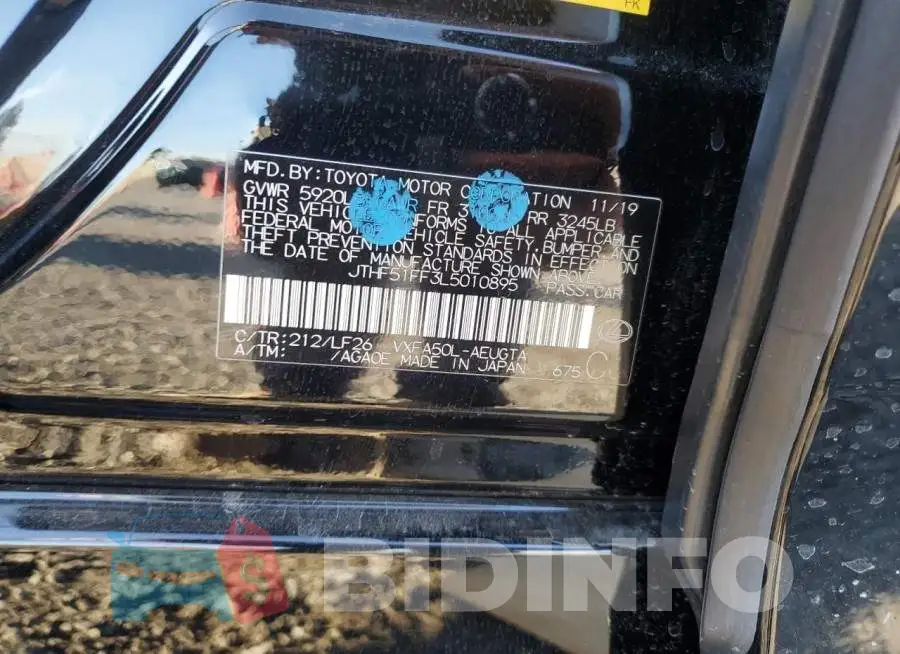 JTHF51FF3L5010895 Photo# 12