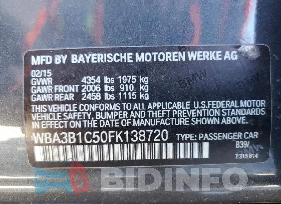 WBA3B1C50FK138720 Photo# 12