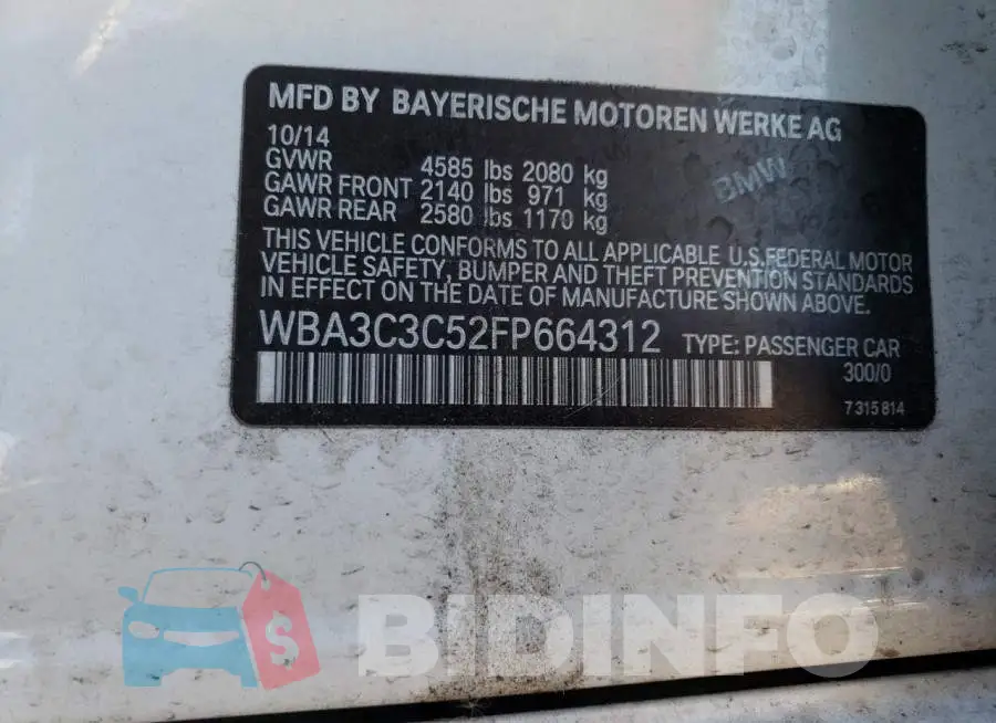 WBA3C3C52FP664312 Photo# 13