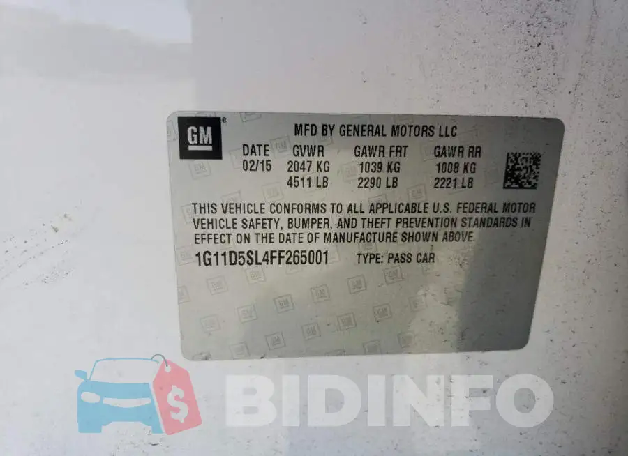 1G11D5SL4FF265001 Photo# 12