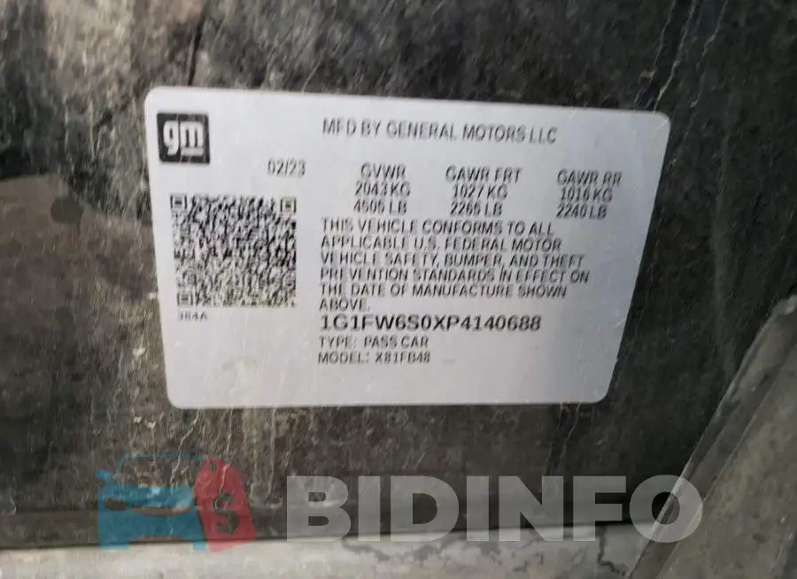 1G1FW6S0XP4140688 Photo# 12