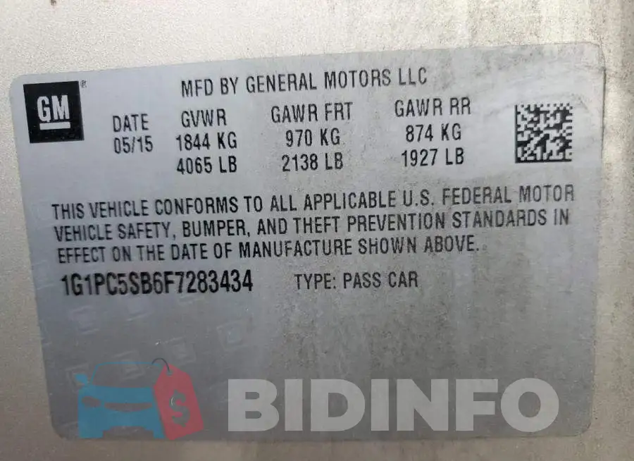 1G1PC5SB6F7283434 Photo# 13