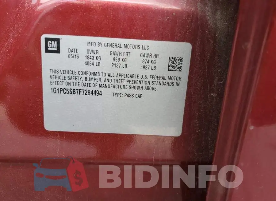 1G1PC5SB7F7284494 Photo# 13