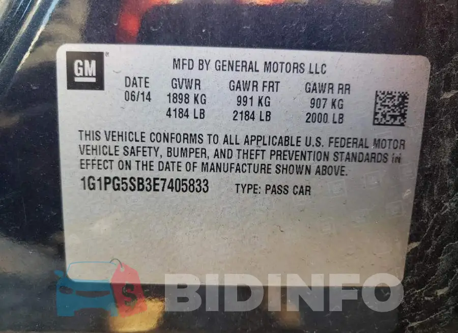 1G1PG5SB3E7405833 Photo# 12