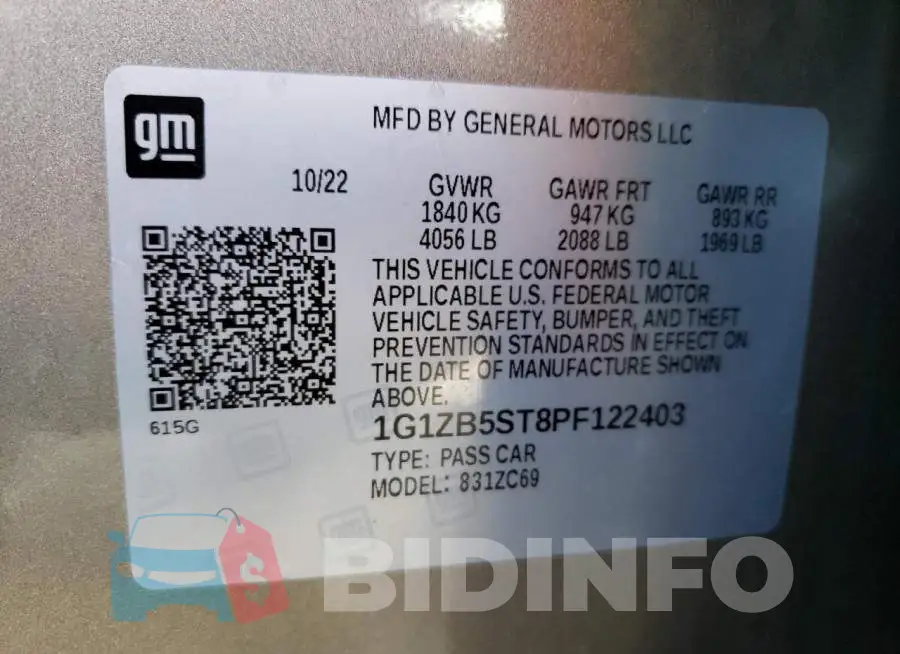 1G1ZB5ST8PF122403 Photo# 12